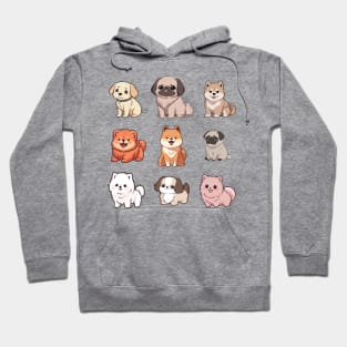 Cute Dog Sticker Pack Hoodie